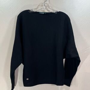 Lauren Ralph Lauren Black Boat Neck Sweater